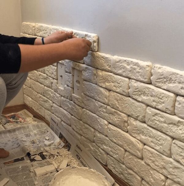 Panneaux Muraux 3D Brique Blanche : Relief Prononcé