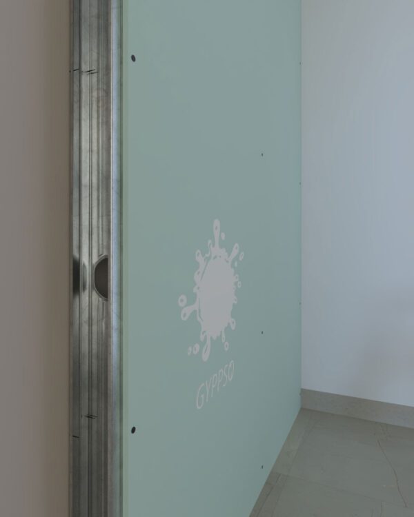 cloison en plaque de plâtre hydrofuge