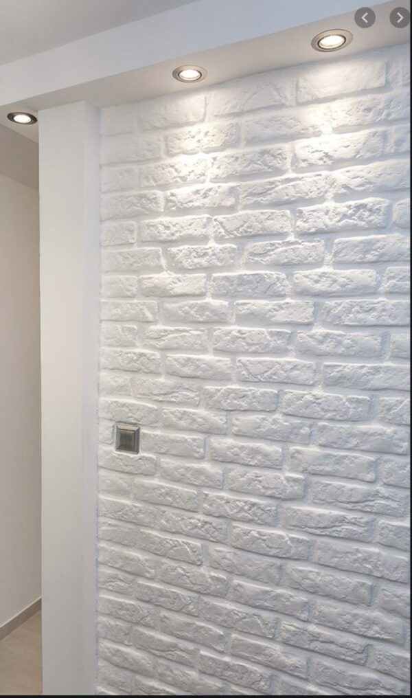 Panneaux Muraux 3D Brique Blanche : Relief Prononcé