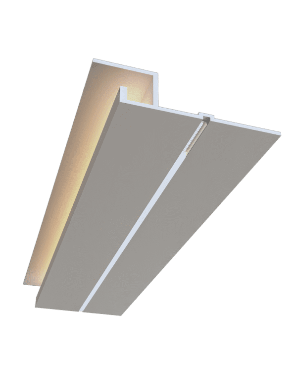 Faux Plafond "Bande Lisse Simple" avec Cache Lumière