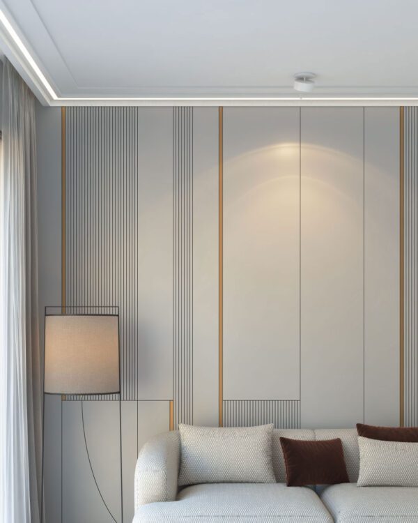Corniche Design avec Éclairage Linéaire LED Intégré