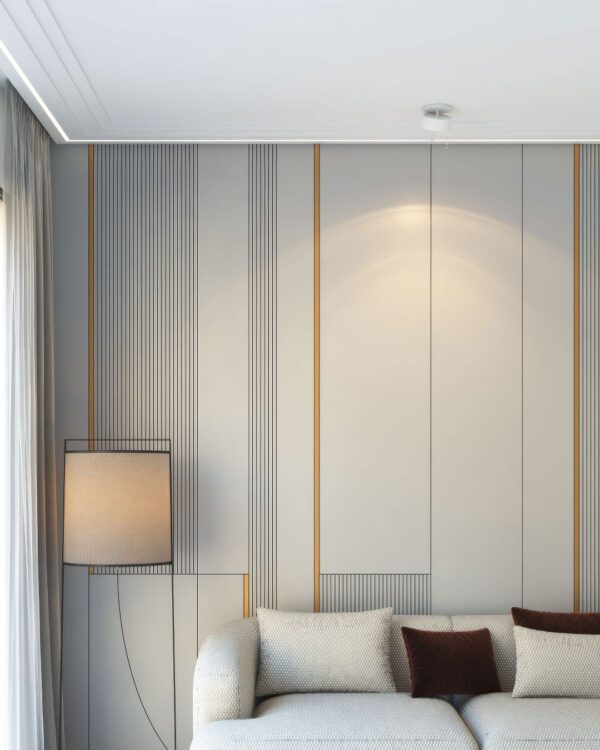 Corniche Moderne avec Ligne Lumineuse LED - Design Épuré