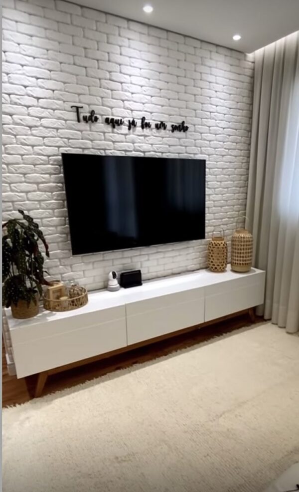 Panneaux Muraux Brique Blanche 3D - Style Rustique Chic