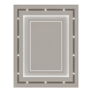 Faux Plafond Rectangulaire | Encadrement Lumineux Triple | Design Luxueux