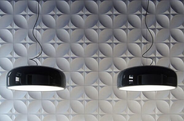 Panneaux Muraux 3D Plâtre Naturel : Motif Floral Moderne