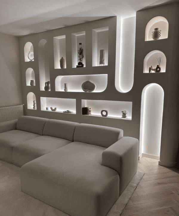 Niches Murales Lumineuses : Design Sculptural